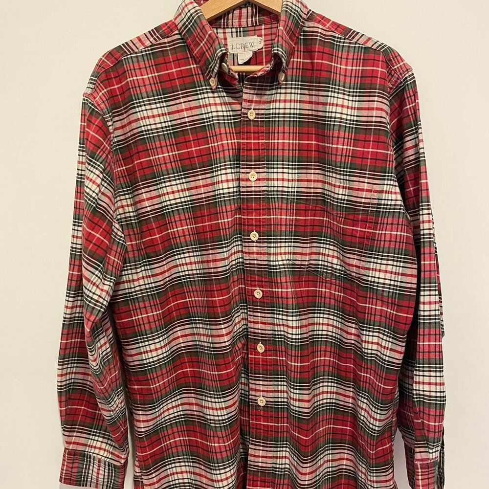Vintage J.Crew Button-Up Long Sleeve Red Plaid